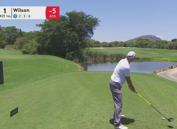 Oliver Wilson's unusual opening tee shot