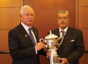EurAsia Cup trophy shared with Malaysian Prime Minister