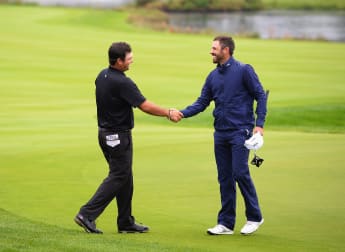 On the tee: at the Porsche European Open