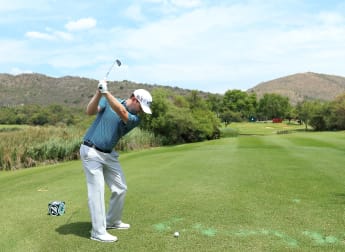 On the tee at the Nedbank Golf Challenge hosted by Gary Player 