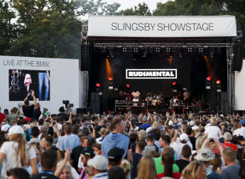 Rudimental rock the Slingsby Showstage