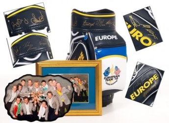 Win a signed mini Ryder Cup bag signed by the victorious 2010 team