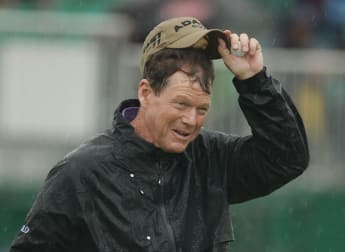 Watson fares best on tough day