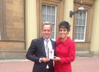 Donald collects MBE at Buckingham Palace