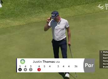 Justin Thomas chips in birdie for birdie on day two at Sun City