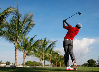 On the tee: at the WGC-Cadillac Championship