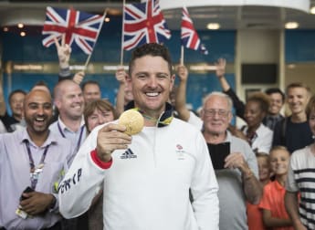 Olympic Champion Rose arrives home from Rio