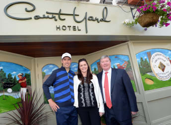 Leixlip ambassador Ross Fisher tours town ahead of Pro-Am