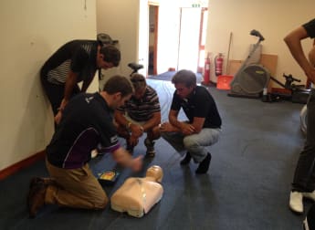 Players attend emergency first aid course in Scotland