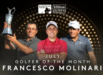 Molinari voted Hilton Golfer of the Month for July