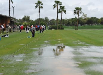 Play suspended for almost 2 hours