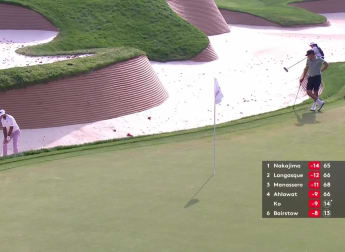 Lahiri escapes the bunker excellently