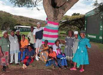 Yarn bombing makes colourful splash in Sun City