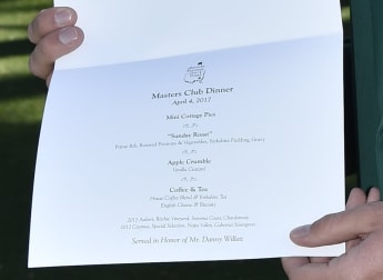 A taste of victory - Champions Dinner Menus