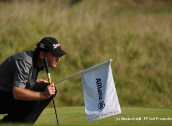 Russell leads at halfway stage in Brittany