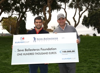 Seve Ballesteros Foundation receives €100,000 EurAsia Cup donation 