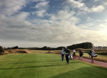 First tee: Senior Open Championship begins