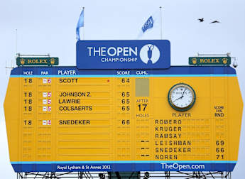 Heavy overnight rain at Royal Lytham