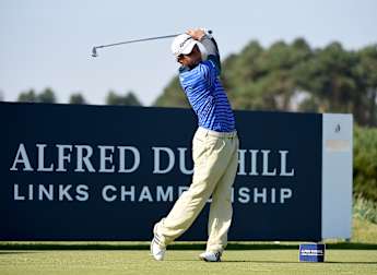 On the tee at the Dunhill Links