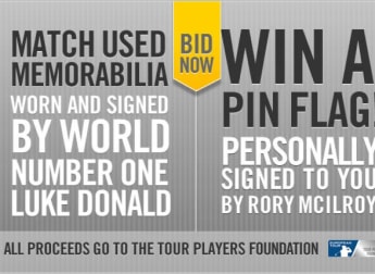 Bid now for signed items from Donald and McIlroy