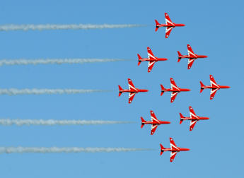 Heaven meets Earth as Red Arrows salute elite field