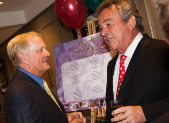 English golfing icon Tony Jacklin CBE celebrates 70th birthday at lavish surprise party