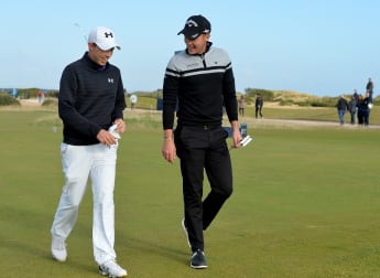 On the tee: at the Omega Dubai Desert Classic