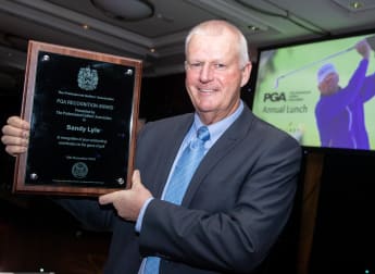 PGA Recognition Award for Sandy Lyle 