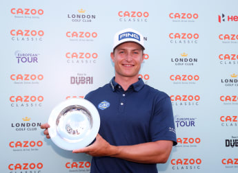 Hill climbs into the winner's circle at Cazoo Classic