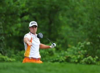 Viktor Hovland finishes with a flourish to share US PGA Championship lead