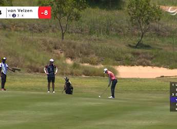 Ryan van Velzen uses the slope to great effect at the fourth