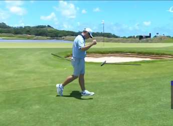 WATCH: Louis Oosthuizen chips in for back-to-back eagles
