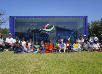 DP World delivers shipping container full of golf equipment to Kenya's Junior Golf Foundation
