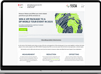 DP World Tour Launches New Fan Travel Emissions Tracker 