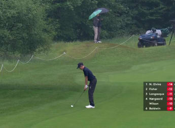 WATCH: 14-year-old amateur Arthur Haghedooren almost holes approach for an eagle
