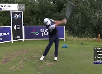 'Superb - Rikuya Hoshino sets up birdie at par-three fourth