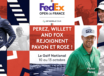 Rolex Series winners Perez, Fox and Willett confirmed for 2024 FedEx Open de France