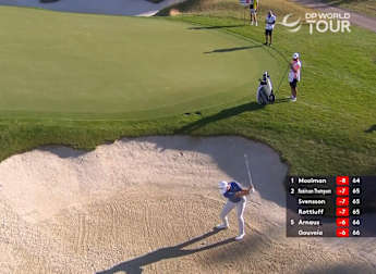 WATCH: Sam Bairstow holes out from the bunker on the 11th