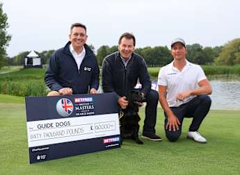 Guide Dogs benefit from £60,000 at Betfred British Masters hosted by Sir Nick Faldo