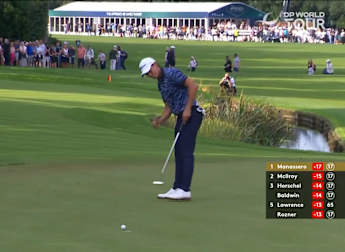 WATCH: Matteo Manassero birdies the last to extend lead 