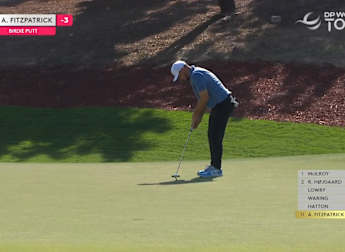 Alex Fitzpatrick makes first birdie of second round at the fourth