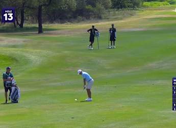 Christiaan Bezuidenhout sets up tap-in birdie at the 13th