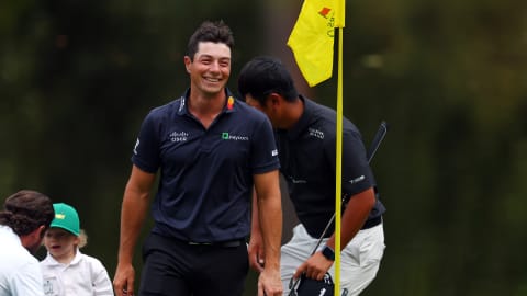Viktor Hovland enjoyed a hole-in-one during the Par 3 Contest