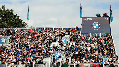 The BMW Grandstand on 14