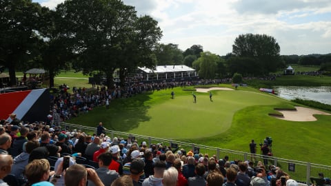 The 18th green