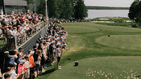 Golf fans get the best view of the action