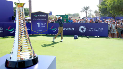 Rory McIlroy of Northen Ireland plays his tee shot on the 1st hole during Day Two