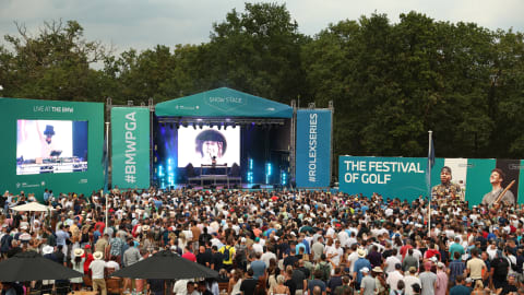Jax Jones performs in the Championship Village on the Saturday evening