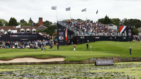 Day 4 on the 9th green