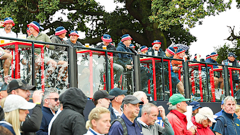Fans enjoying the view from the Ticket+ grandstand